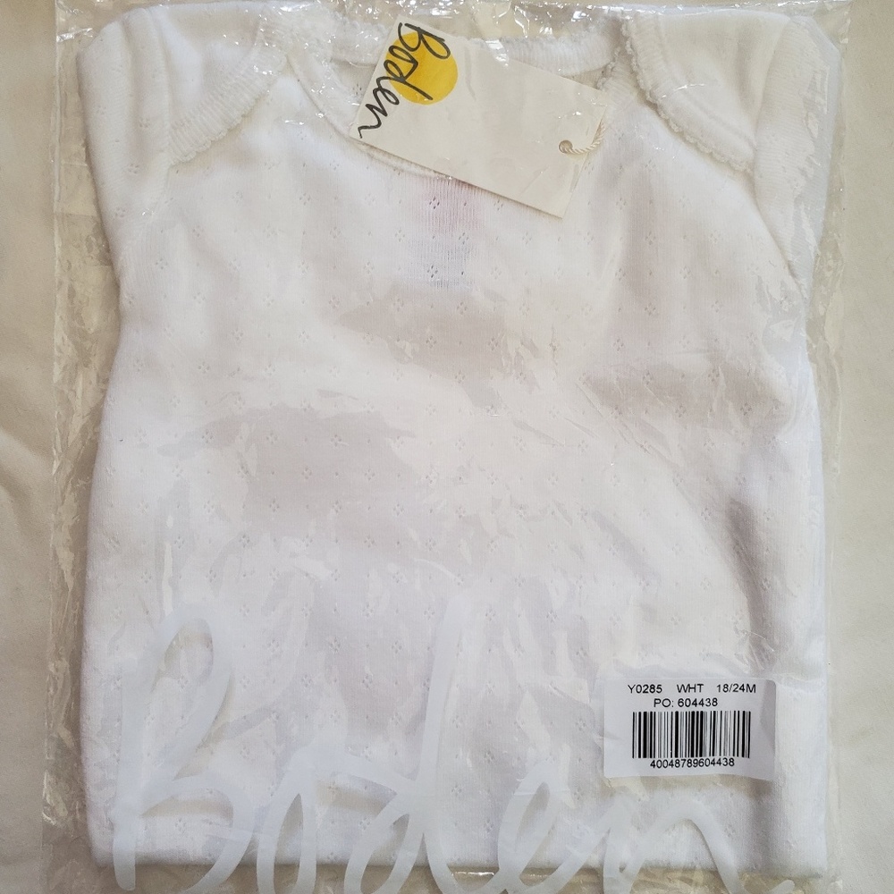 NIB Baby Boden Pointelle Onesie